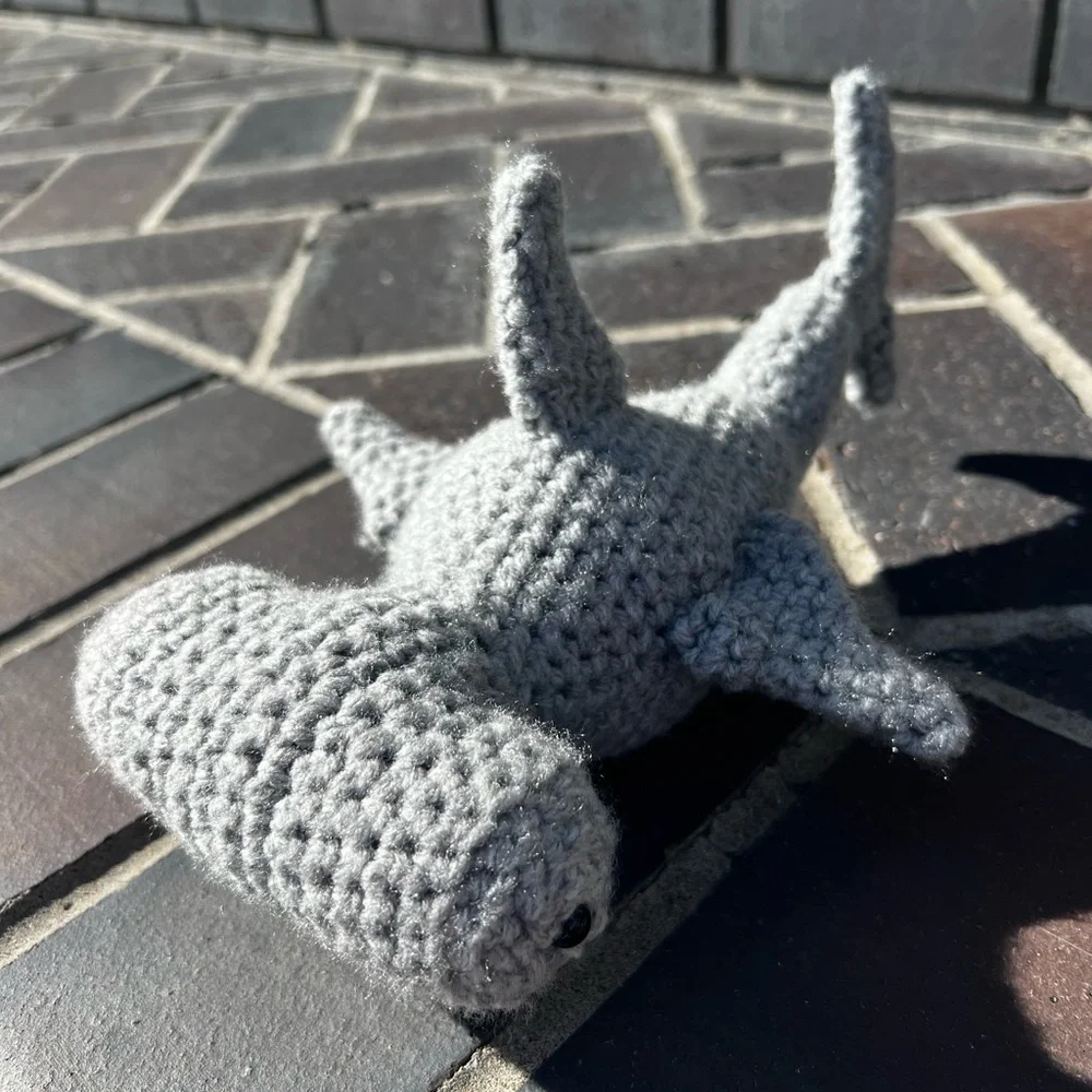 Hand Crocheted Anchor the Hammerhead Shark Stuffed Animal! - Picture 8 of 10